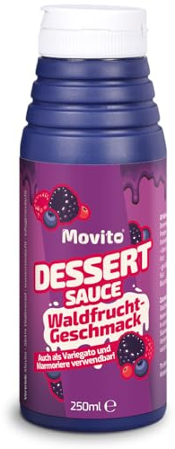 Waldfrucht für Topping von Eis und Desserts | Dessertsoße | Perfektes Topping für Pancakes, Waffeln & Nachspeisen | 250g | Movito