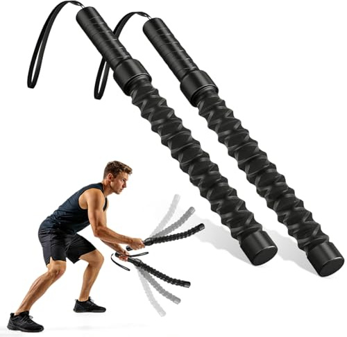 Ropeless Battle Ropes, Tragbare Air Rope ohne Seil, Geräuschlos & Intensiv | HIIT-Workouts Gewichtete Seile, für Cardio, Kraft & Boxen, für Männer & Frauen