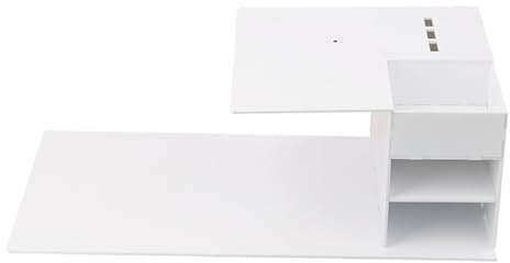 Abnehmbares Acryl Wimpernverlängerungs Organizer Regal für Kissenablage | Werkzeugorganisator mit Pinzettenhalter und Verschiedenen Fächern, für Kosmetiksalons und Hausbehandlungen, Weiß