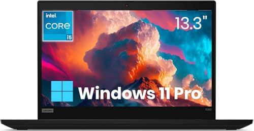 Lenovo Thinkpad X390 Ordinateur Portable, 13,3 Pouces HD, Processeur Intel Core i5-8265u, 8 Go de RAM, 256 Go SSD, HDMI, Clavier Japonais, Windows 11 Pro (Rénové)