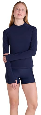 Mountain Warehouse Womens Long Sleeve Rash Vest - SPF50+ Sun Protection Ladies Rash Guard, Quick Drying Rash Top, Flat Seams, Stretchable - Spring Summer, Swimming