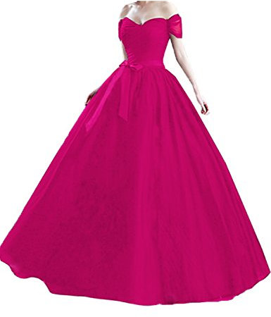 Stillluxury - Vestido - Globo - Manga Corta - para Mujer Rosa Fucsia 46