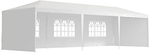 Outsunny Garden Gazebo Marquee Party Wedding Tent Canopy (9m x 3m) - White