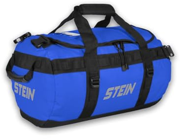 STEIN Wasserdichte Reisetasche und Rucksack, 40 l, 70 l, 90 l, strapazierfähiges PVC für Outdoor, Camping, Sport, Wassersport, blau, 40 l, Reisetasche