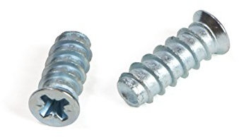 JUVA Tornillo especial 6,3 x 8 mm para muebles con rosca completa, tornillo avellanado especial Varianta, tornillos de conexión para rieles de muebles y sistema de cajón, 40 unidades