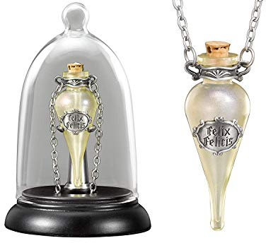 Pop Icon - Harry Potter - Halskette mit Anhänger + Schmuckvitrine - Felix Felicis - Flüssiges Glück für Harry Potter Fans - Unisex-Erwachsene - Schmuckset