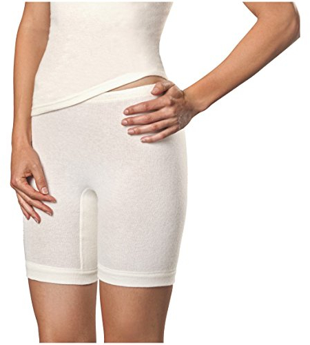 con-ta Normalbeinschlüpfer, Damen-Unterteil, warme Damenunterwäsche, anschmiegsame Wäsche aus Angora und Wolle, Bequeme Unterwäsche für Damen, in Wollweiß, Größe: 42