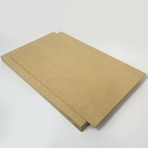 10 Platten à 30,5 x 48,3 cm, 6 mm, MDF (mitteldichte Faserplatte), Glowforge-Ready, unlackiert, für Lasergravur, CNC, Holzbrennen, Fräsen, Dekupiersäge. von Craft Closet