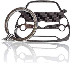 BlackStuff Carbon Karbonfaser Schlüsselanhänger Kompatibel mit Twingo II RS 2012-2014 BS-981