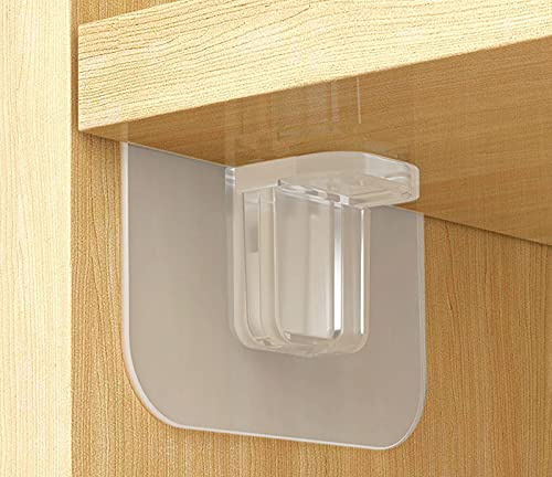 12 Pack Shelf Support Peg,Self Adhesive Shelves Clips,Strong Partition Pin for Kitchen Cabinet Book Shelves Closet Brackets Clapboard Layer