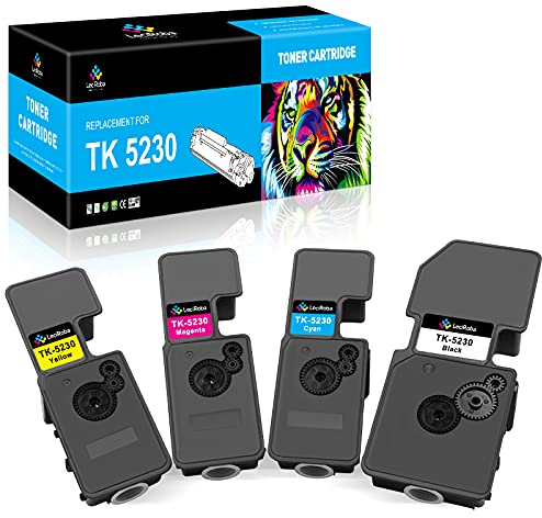 LeciRoba TK-5230 für Kyocera TK5220 Toner - Kompatibel mit Ecosys P5021cdw, P5021cdn, M5521cdw, M5521cdn Druckern (4-Pack, 1 Schwarz/1 Cyan/1 Magenta/1 Gelb)