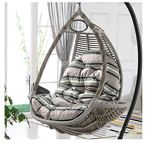 FGDSA Garden Furniture Rocking Chair Swing Cushion, Egg Hammock Pads, Without Stand Multi Color Seat Cushioning Thick Nest Hanging Chair Back (Color : A)