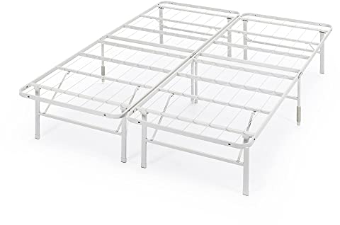 ZINUS 35 cm Sommier SmartBase déjà monté | Cadre de Lit Plateforme en Métal | Facile à Monter | Rangement sous le Lit | 140 x 190 cm | Blanc