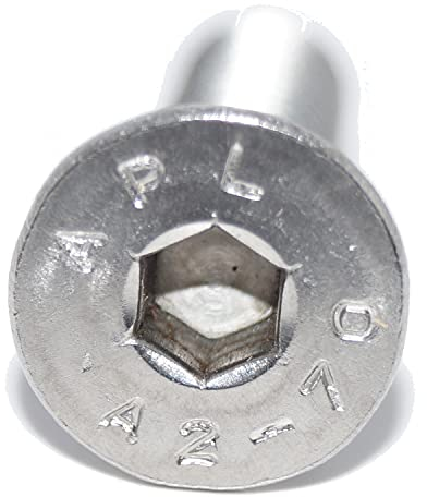 Senkschrauben mit Innensechskant M6X60 6 Stück ISO 10642 A2 Edelstahl rostfrei Senkkopfschraube