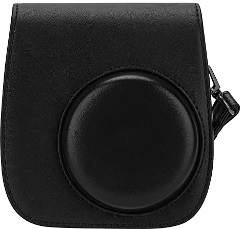 ZUIKAKU Protection and Carrying Case for Fujifilm Instax Mini 11/9/8/8+ Instant Film Cameras, with Accessory Pocket and Adjustable Shoulder Strap (Black)