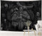 Arsey Wikinger Deko Wandteppich Nordisch Mythologie Odin Warrior Schwert Axt Rabe Kreuzknoten Tattoo Meditation Runen Wandtuch Gobelin Tapisserie Wohnzimmer Schlafzimmer Grau 150cm x 130cm