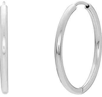 NOELANI Creolen 925 Sterling Silber Damen Ohrschmuck, 2,5 cm, Silber, Kommt in Schmuck Geschenk Box, 2034799