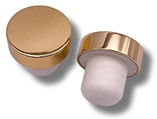 personalisierte Korken | Weinkorken personalisiert | Weinverschluss | Hochzeit | Firmenlogo | Sekt | Wein | Sektverschluss | Weinflaschenverschluss (Design 1, Gold)