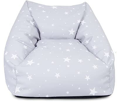 rucomfy Beanbags Snuggle Kids Bean Bag Chair - Toddler Armchair Beanbag Seat - Childrens Bedroom Furniture for Boys and Girls - Arrives with Filling - 50 x 46 x 48cm (Twinkle Star, Beanbag Only)