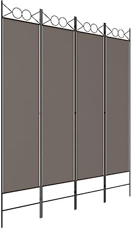 vidaXL Paravent 4-TLG. Raumtrenner Raumteiler Trennwand Umkleide Sichtschutz Spanische Wand Wohnzimmer Schlafzimmer Anthrazit 160x200cm Stoff