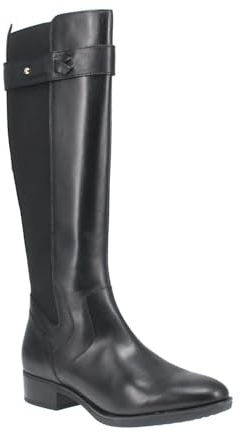 Geox D Felicity, Stivali Alti al Ginocchio, Nero, 40 EU