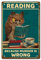 CREATCABIN Metall-Blechschild Mit Eule AufschriftWeil Murder is Wrong Metall-Poster Vintage-Retro-Kunstwand Zum Aufhängen Eisen Malerei Tiere Für Zuhause Küche Badezimmer Wanddekoration 30x20cm