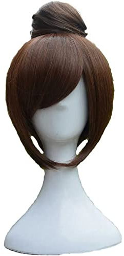CHALKSEA Anime Cosplay Perücke, Overwatch MEI Perücke, Brown Perücke, Mit Kostenloser Perückenkappe, Für Party Alltag Halloween Perücke Cosplay, Anime-Fans