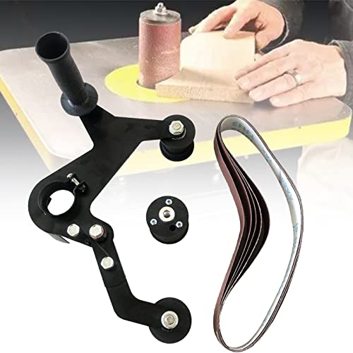 Tube Sander Stainless, Belt Sander Attachment Tool Adapter Pipe Tube Polishing Bracket Bearing Sanding Angle Grinder Support Aluminum Alloy Professional Accessories