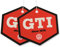 BRISA VW Collection - Volkswagen Luft-Erfrischer-Duft-Spender im VW GTI Motiv 2ER-SET (GTI The Legend/Kokos/Rot & Schwarz)