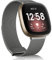 Meliya Metallarmband für Fitbit Versa 3/Versa 4/Sense 2/Sense für Damen und Herren, magnetisches Ersatzband für Fitbit Versa 3/Versa 4/Fitbit Sense 2, Grau