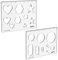 POPTUU Router Templates for Woodworking - 18 in 1 Inlay Template Kit for Working with Wood, Acrylic Router Templates, Decorative Stencil Tool for Design, Circle Grommet Heart Wood Tools, Transparent