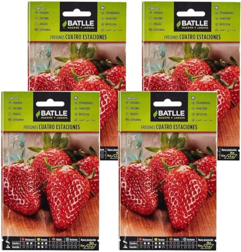 Semillas de fresón cuatro estaciones Semillas Batlle PACK (4)