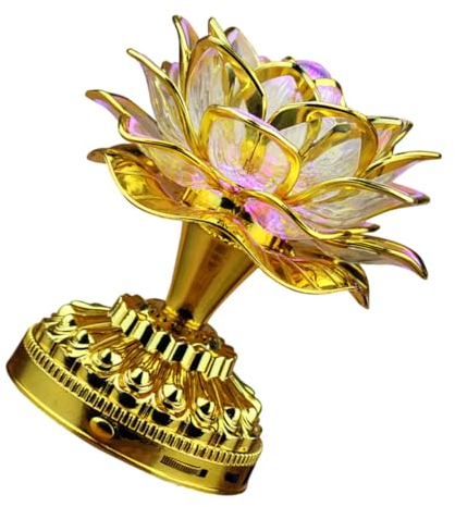DOITOOL Buddha-lotus-lampen Langlebiges -lotus-licht Für Die Dekoration Von Zuhause Tempel Und Hochzeiten