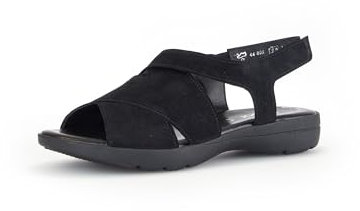Gabor Damen Riemchensandalen, Frauen Sandalen,Best Fitting,Strandschuhe,Sandaletten,Sommersandalen,bequem,flach,schwarz (Uni),38 EU / 5 UK