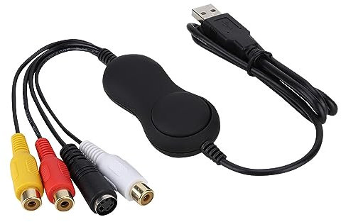 USB 2.0 UVC VideoCard Analoger Video-Grabber Recorder mit professioneller Bearbeitungssoftware für unterstützt Netzwerkvideo, Webkonferenzen, tragbares Größendesign