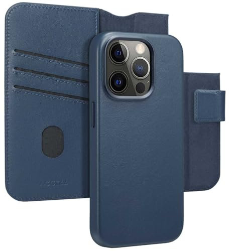 ACCEZZ Bookcase,2 in 1 Case kompatibel mit iPhone 15 Pro - Dunkelblau