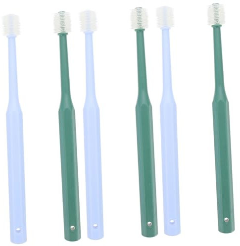 Kisangel 6stücke Haustier-zahnbürste Ergonomische Rutschfeste Handzahnbürste Für Hunde Und Katzen Einfaches Zähneputzen Für Gesunde Mundhygiene