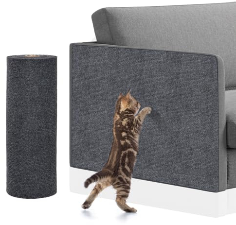 Adiwo Alfombrillas Rascador para Gatos, 200 x 40 cm Tapete Autoadhesivo para Rascar Gatos, Tamaño Recortable DIY Tapete Rascador para Gatos, Reemplazo de Torres para Gatos, Protege Carpets y Sofás