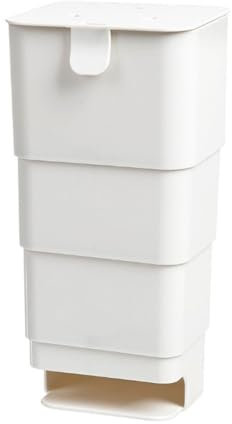 LAKYMIE Müllsackständer Einkaufstütenhalter Plastikbeutelspender Tütensammler Faltbarer WandmontageOrganizer für Plastiktüten mit Kleber Weiß