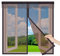 Magnetic Window Screen 150x200cm,Easy-to-Install Magnetic Fly Screen for Windows, Magnetic Mesh Curtain Mosquito Net, Hands-Free Closing Magnets,Suitable for All Types of Windows,Brown