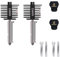 Lot de 2 mini kits de mise à niveau A1 Hotend - Tête d'impression 3D - Bloc chauffant d'extrémité chaude avec buse en acier trempé de 0,4 mm et chaussettes en silicone - Pour laboratoire de bambou