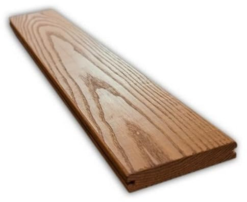 Thermoesche Terrassendielen, glatt, Nut-Profil, 20 x 130 mm, 1,4-1,7 m lang, Sortierung A (9, 150 cm)