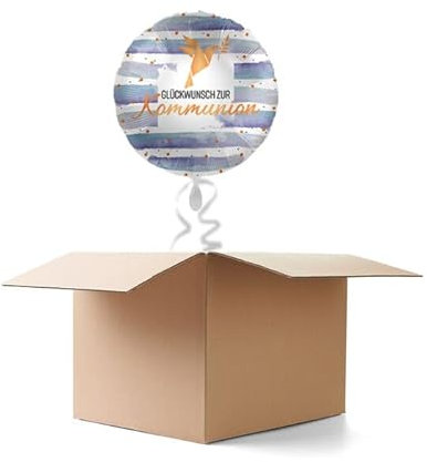 NEU Ballongrüße Glückwunsch zur Kommunion, 1 Ballon