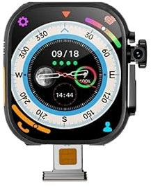 DW99 S9 Ultra Android Smart Watch 4G LET 800W Camera GPS WIFI G00gle Play Heart Rate Smartwatch For Men Student (Black,3GB 32GB)