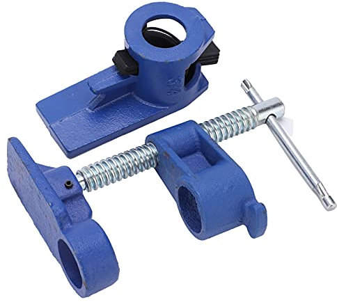 Quick Specialty Pipe Clamps Woodworking Clamps Release Heavy Duty Woodworking Workbench G3/4in - Wood Gluing Pipe Clamp Set, Malleable Steel MultiClutch - Wood Clamp with Clamp Set