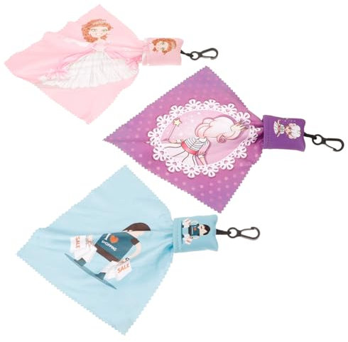 FRCOLOR 3 Stück Brillenputztuch Klein Mit Schlüsselring Mikrofaser Reinigungstücher Für Handy Bildschirm Brillen Und Optik Leicht Kompakt Für Unterwegs