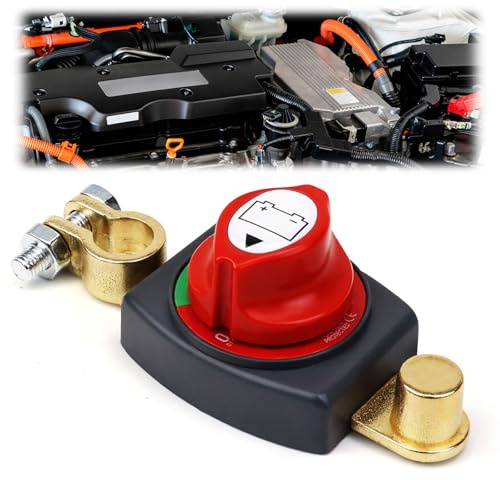 TYBYBB Batterie Trennschalter 12V 24V 48V Hauptschalter, Batterieschalter | Autobatterie Trennschalter 12V Batterietrennschalter, Batteriehauptschalter 12V für Auto LKW Boot Jacht Wohnwagen KFZ