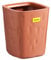 FLCPJGV Cubo de basura cuadrado sin tapa 10L para dormitorio y baño, Naranja, Individual