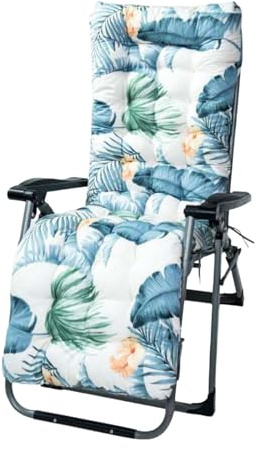 Mateju Dicke Liegenauflage 53x170cm, Auflagen für Gartenliegen mit Bändern Sonnenliege Auflage Anti-Rutsch Relax Liegenauflage für Liegestuhl Garten Innen Außen (Weiß,53x170cm)