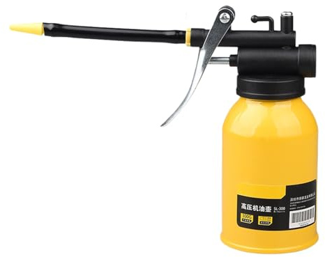Generisch Hand Pump Oiler Can, Metal Oil Can with Flexible Spout, Adorable Compact Oils Dispenser, Lubrication Tool Bottle for Home Garage Automotive Motorcycle Equipment Maintenance